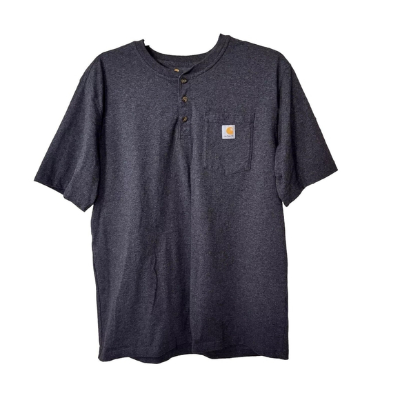 Carhartt Other - Carhartt Gray Loose Fit Henley T-Shirt Mens Short Sleeve Pullover Size XL